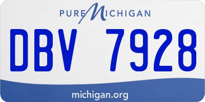 MI license plate DBV7928