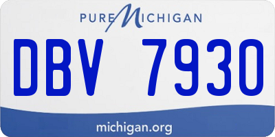 MI license plate DBV7930