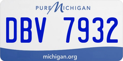 MI license plate DBV7932
