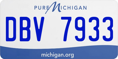 MI license plate DBV7933