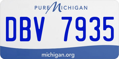 MI license plate DBV7935