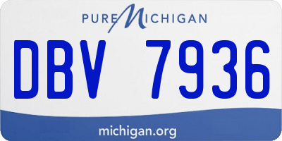 MI license plate DBV7936