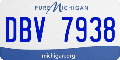 MI license plate DBV7938