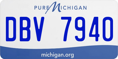 MI license plate DBV7940
