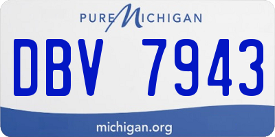 MI license plate DBV7943