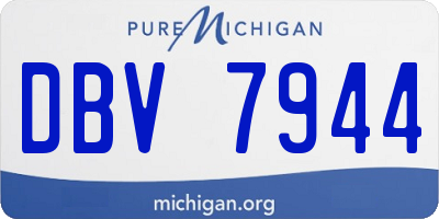 MI license plate DBV7944