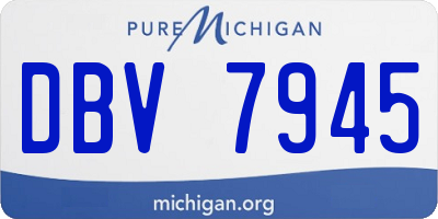 MI license plate DBV7945