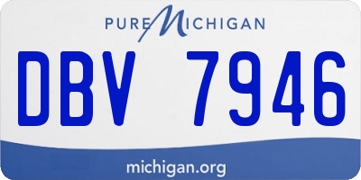 MI license plate DBV7946
