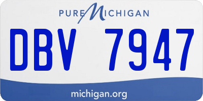 MI license plate DBV7947
