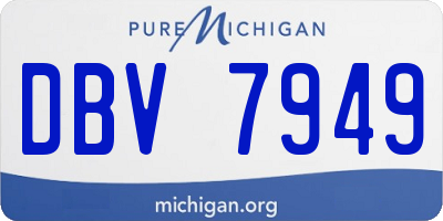 MI license plate DBV7949