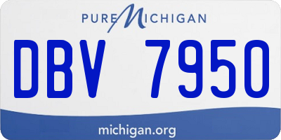 MI license plate DBV7950