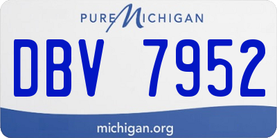 MI license plate DBV7952