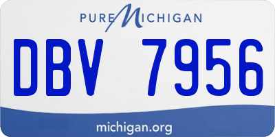 MI license plate DBV7956