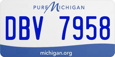 MI license plate DBV7958