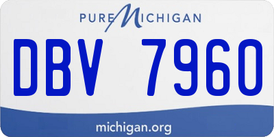 MI license plate DBV7960