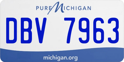 MI license plate DBV7963