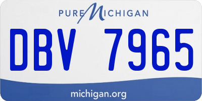 MI license plate DBV7965
