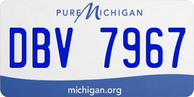 MI license plate DBV7967