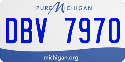 MI license plate DBV7970