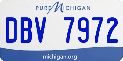 MI license plate DBV7972