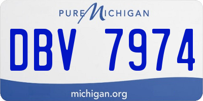MI license plate DBV7974