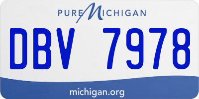 MI license plate DBV7978