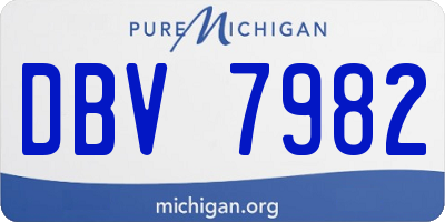 MI license plate DBV7982