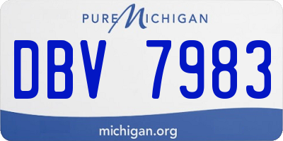 MI license plate DBV7983