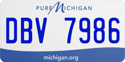 MI license plate DBV7986
