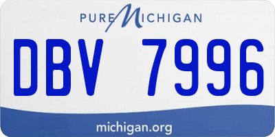 MI license plate DBV7996