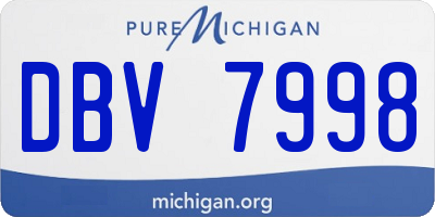 MI license plate DBV7998