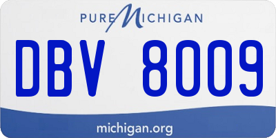 MI license plate DBV8009
