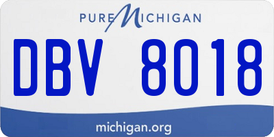 MI license plate DBV8018