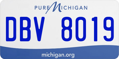 MI license plate DBV8019