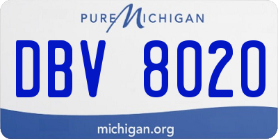 MI license plate DBV8020
