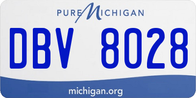 MI license plate DBV8028