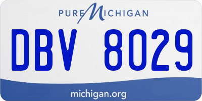 MI license plate DBV8029