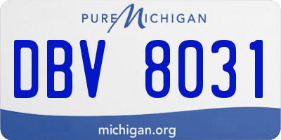 MI license plate DBV8031