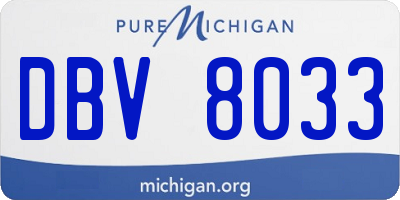 MI license plate DBV8033