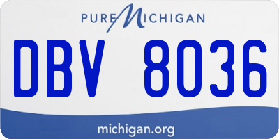MI license plate DBV8036