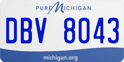 MI license plate DBV8043