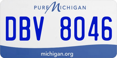 MI license plate DBV8046
