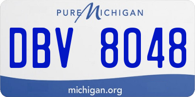 MI license plate DBV8048