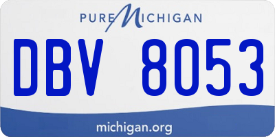 MI license plate DBV8053