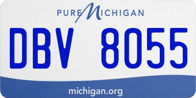 MI license plate DBV8055