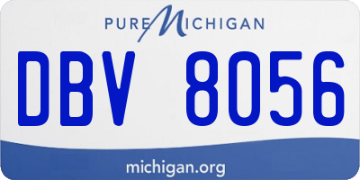 MI license plate DBV8056
