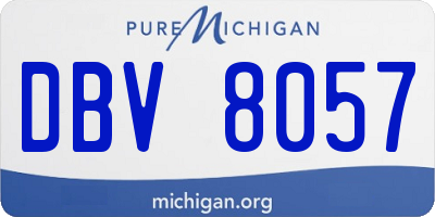 MI license plate DBV8057
