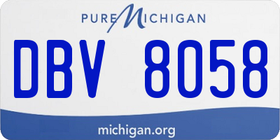 MI license plate DBV8058