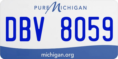 MI license plate DBV8059