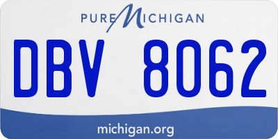 MI license plate DBV8062
